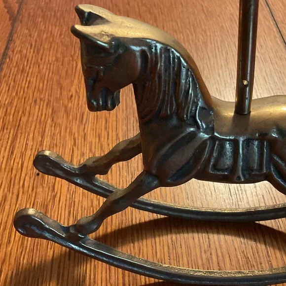 Rocking Horse Candle Holder Brass - Picture 6 of 9